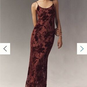 Hutch stretch burnout velvet maxi dress